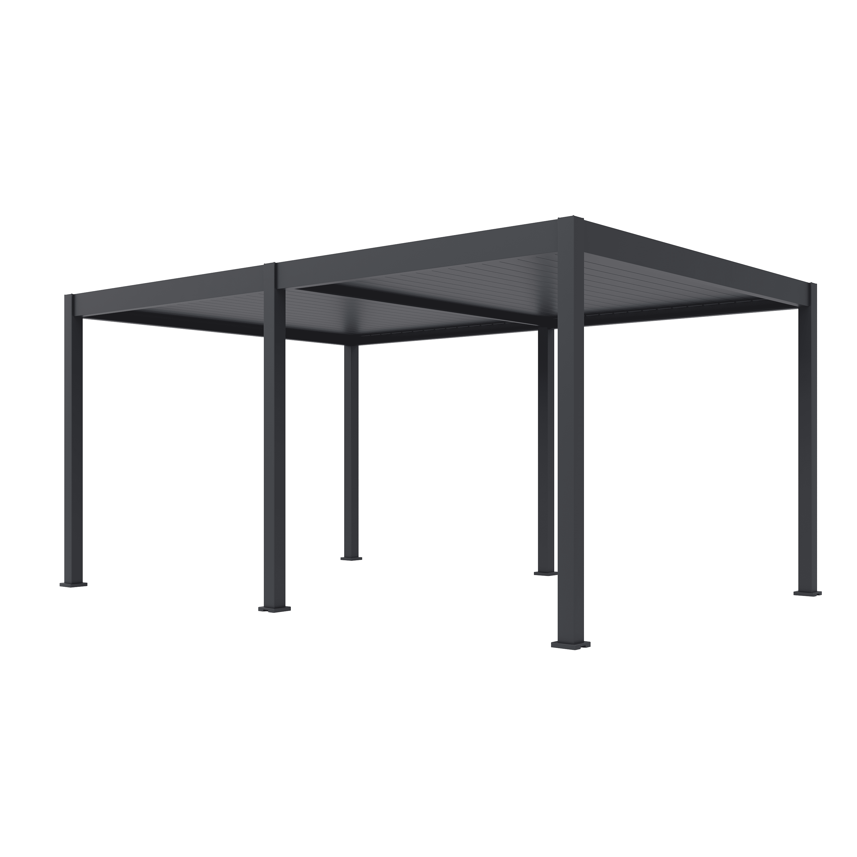 Orion Deluxe overkapping - E-LED - 360x530 cm - Antraciet - met elektrisch lamellendak en LED 