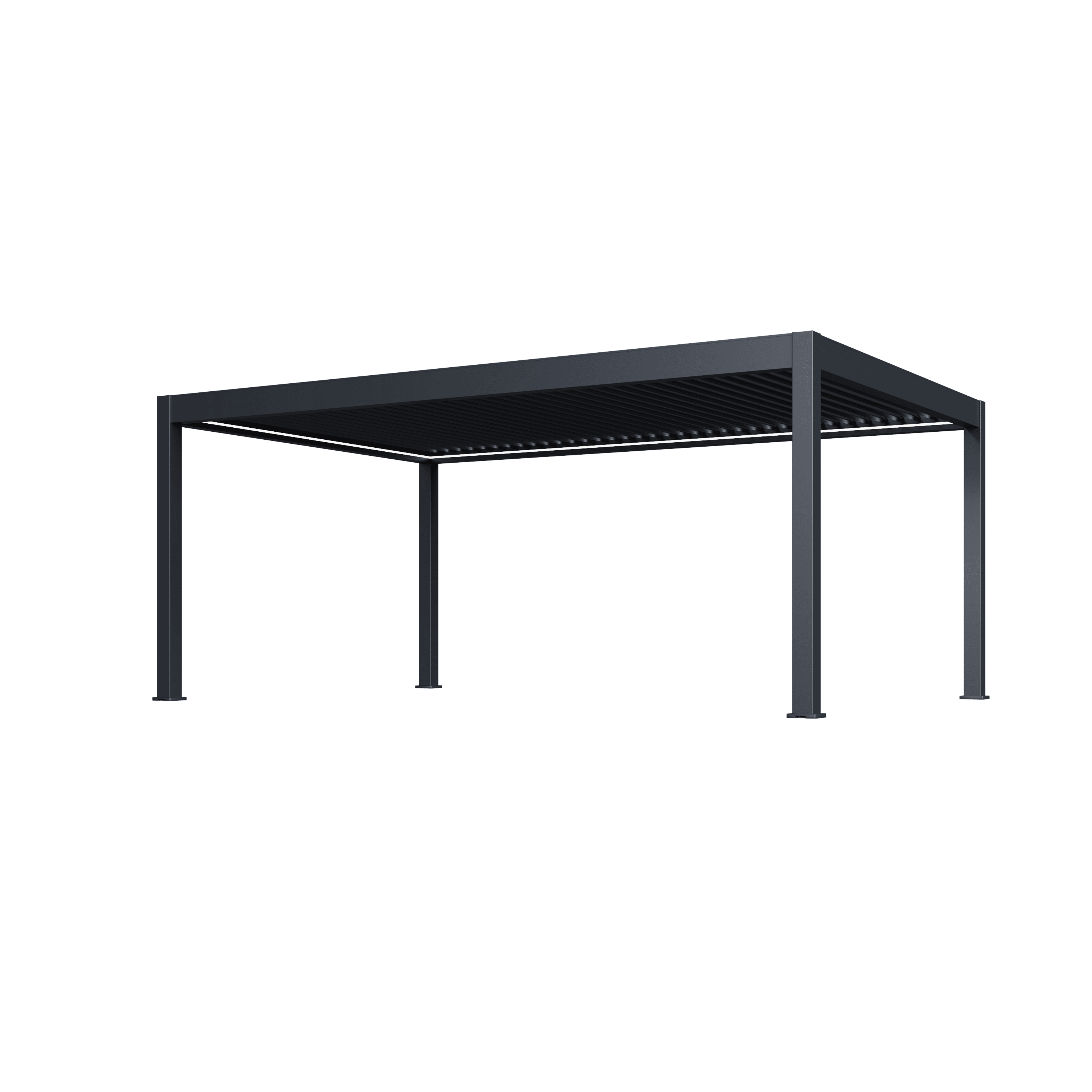 Orion Prestige overkapping - E-LED - 360x600 cm - Antraciet - Met elektrisch lamellendak en LED