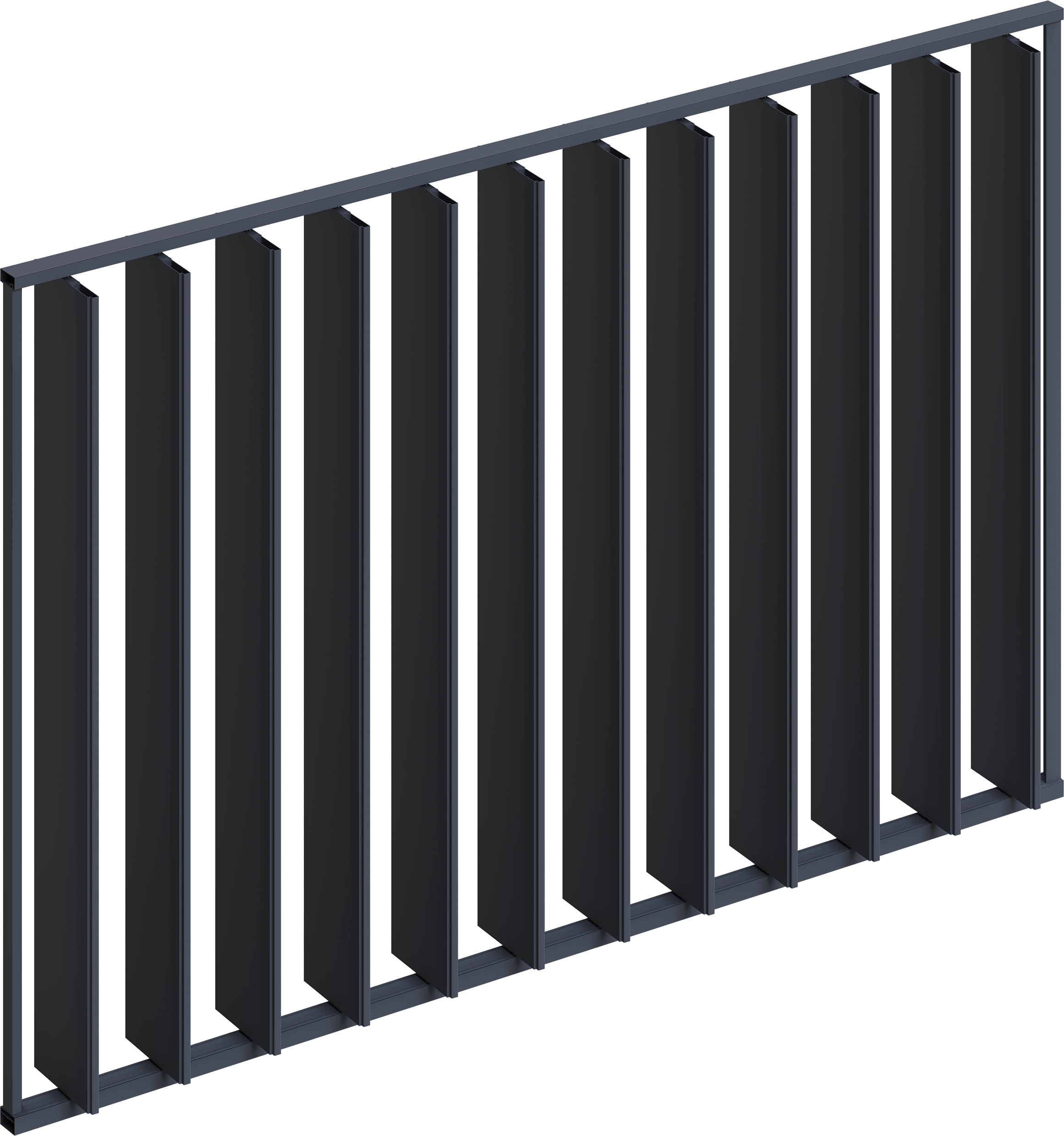 Orion shutterwand - Kantelbaar - Verticaal - Voor 4 meter zijkant - Antraciet