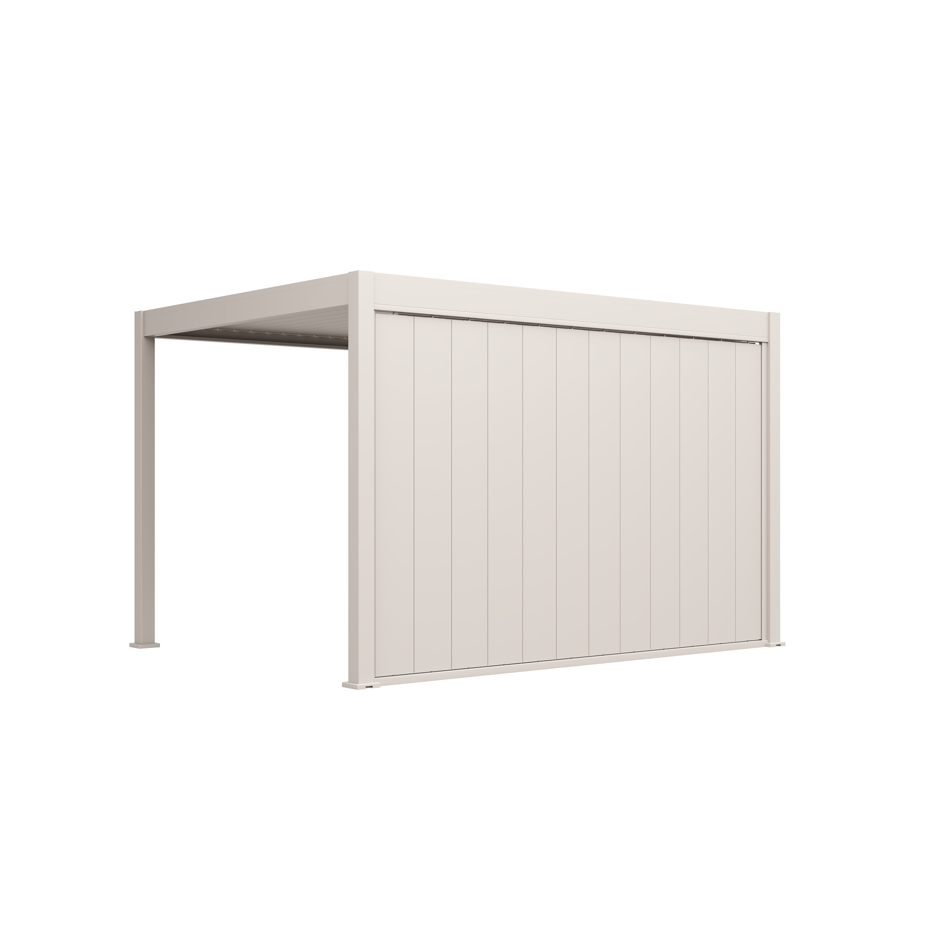 Orion shutterwand - Kantelbaar - Verticaal - Voor 3,6 meter zijkant - Kiezelgrijs