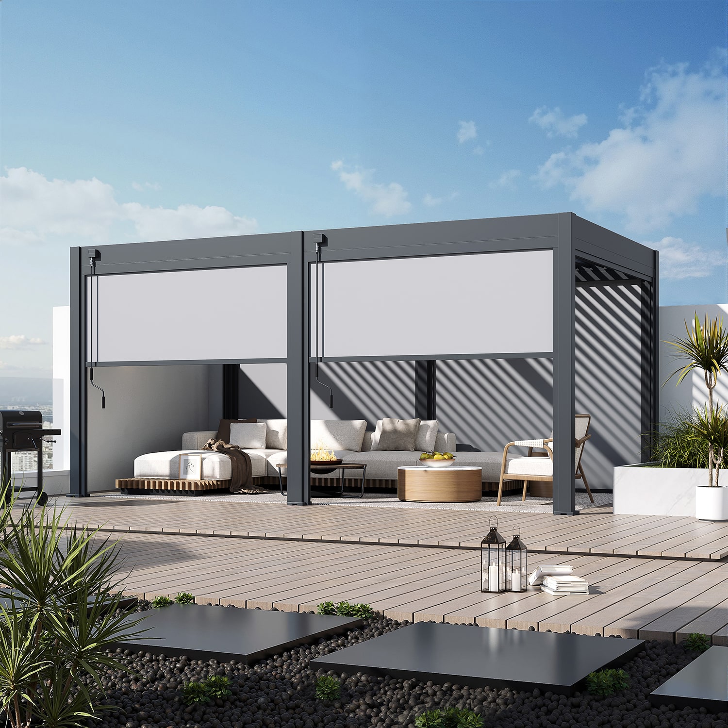 Orion windscherm - 300 cm - Antraciet