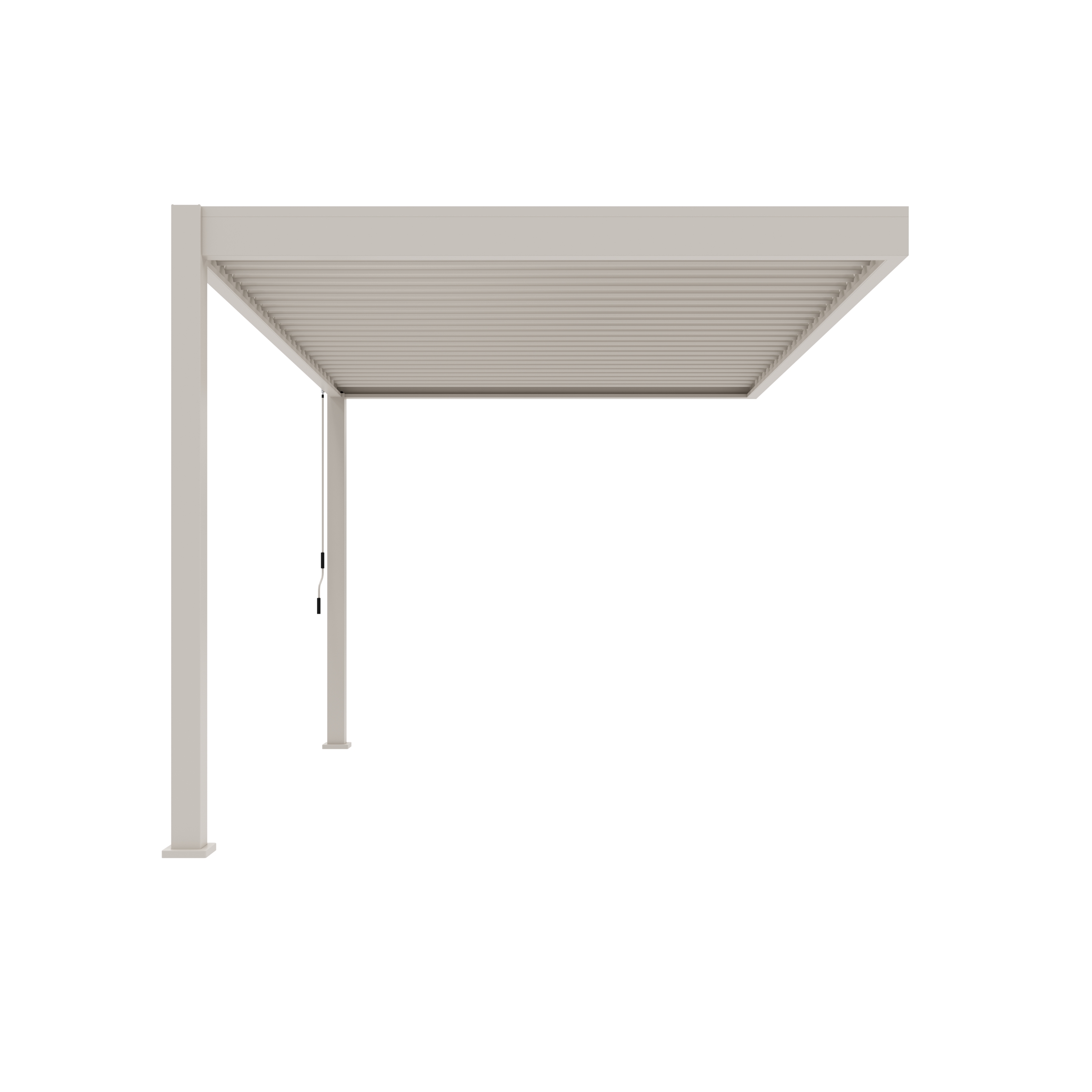 Orion Deluxe overkapping - Muurbevestiging - 300x400 cm - Kiezelgrijs