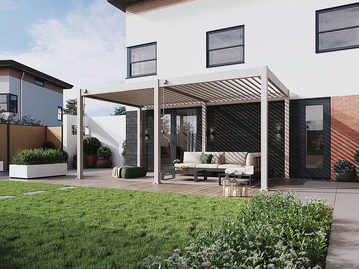 Orion Deluxe overkapping - 360x720 cm - Kiezelgrijs