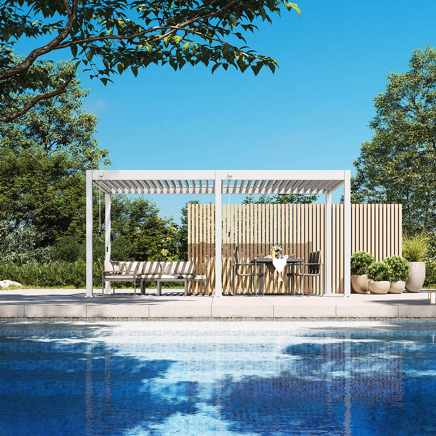 Orion Comfort overkapping - 300x530 cm - Wit