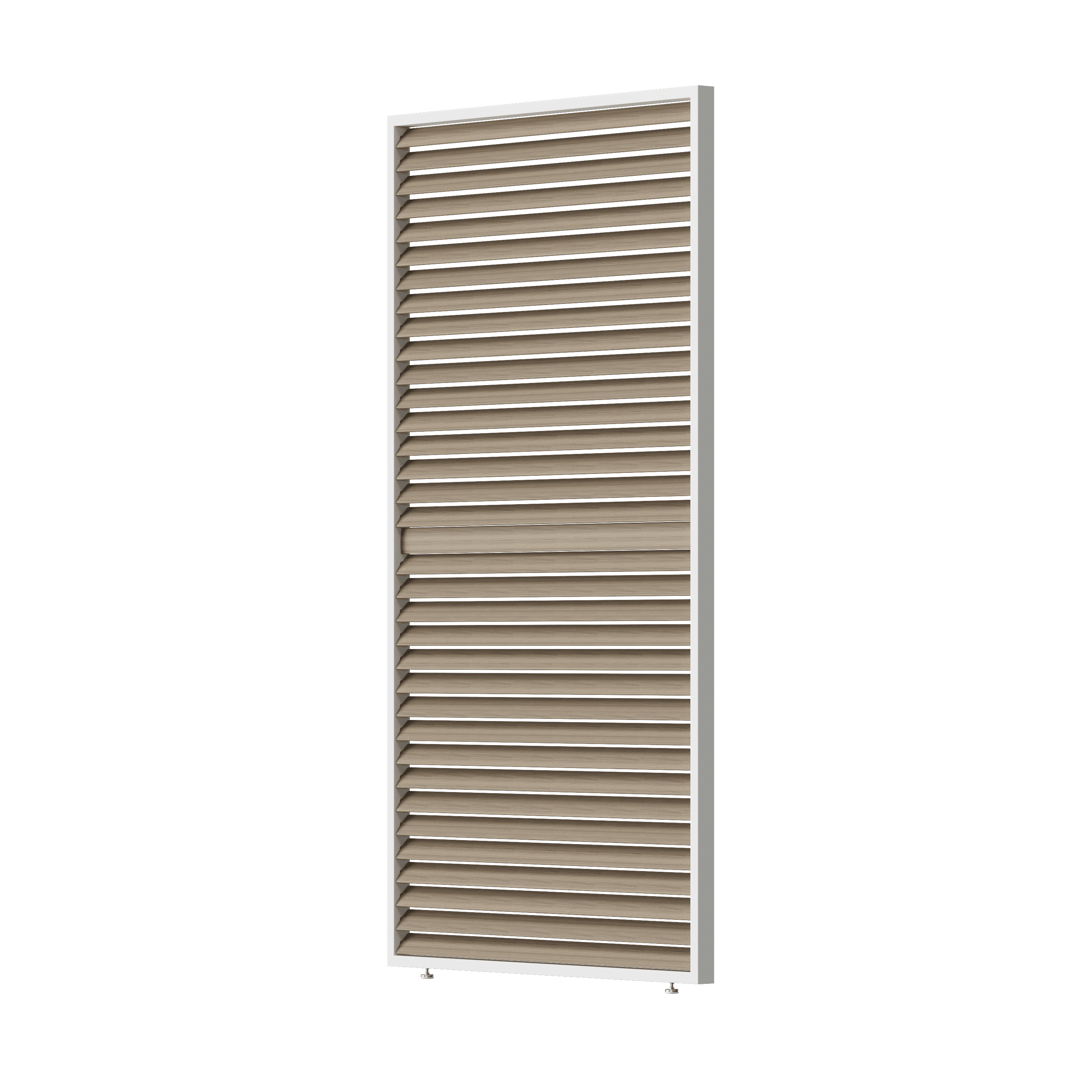 Orion shutterpaneel - Kantelbaar  - Horizontaal - 123 cm - Voor 4 meter zijkant - Wit/Wood