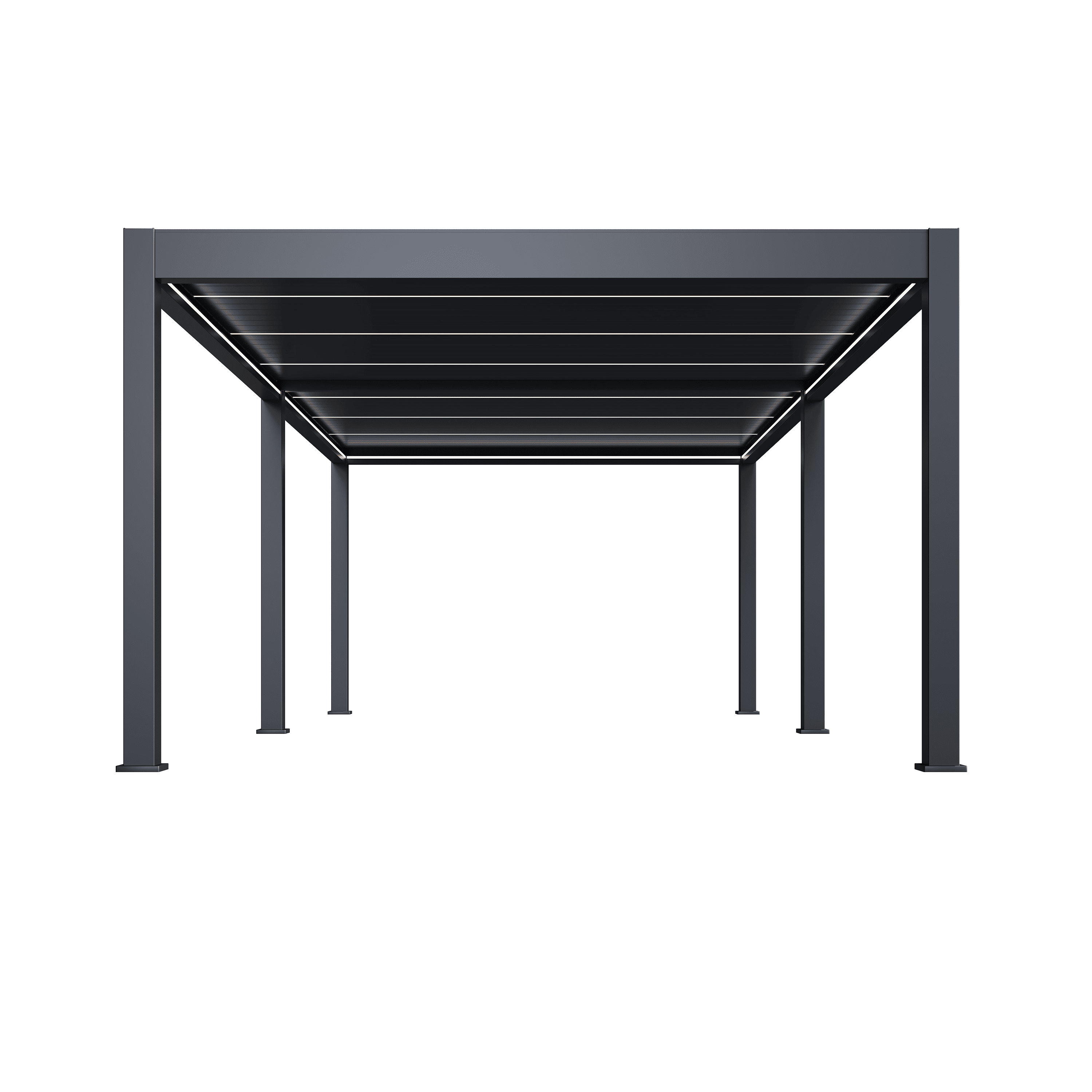 Orion Prestige overkapping - E-LED - 400x800 cm - Antraciet - Met elektrisch lamellendak en LED