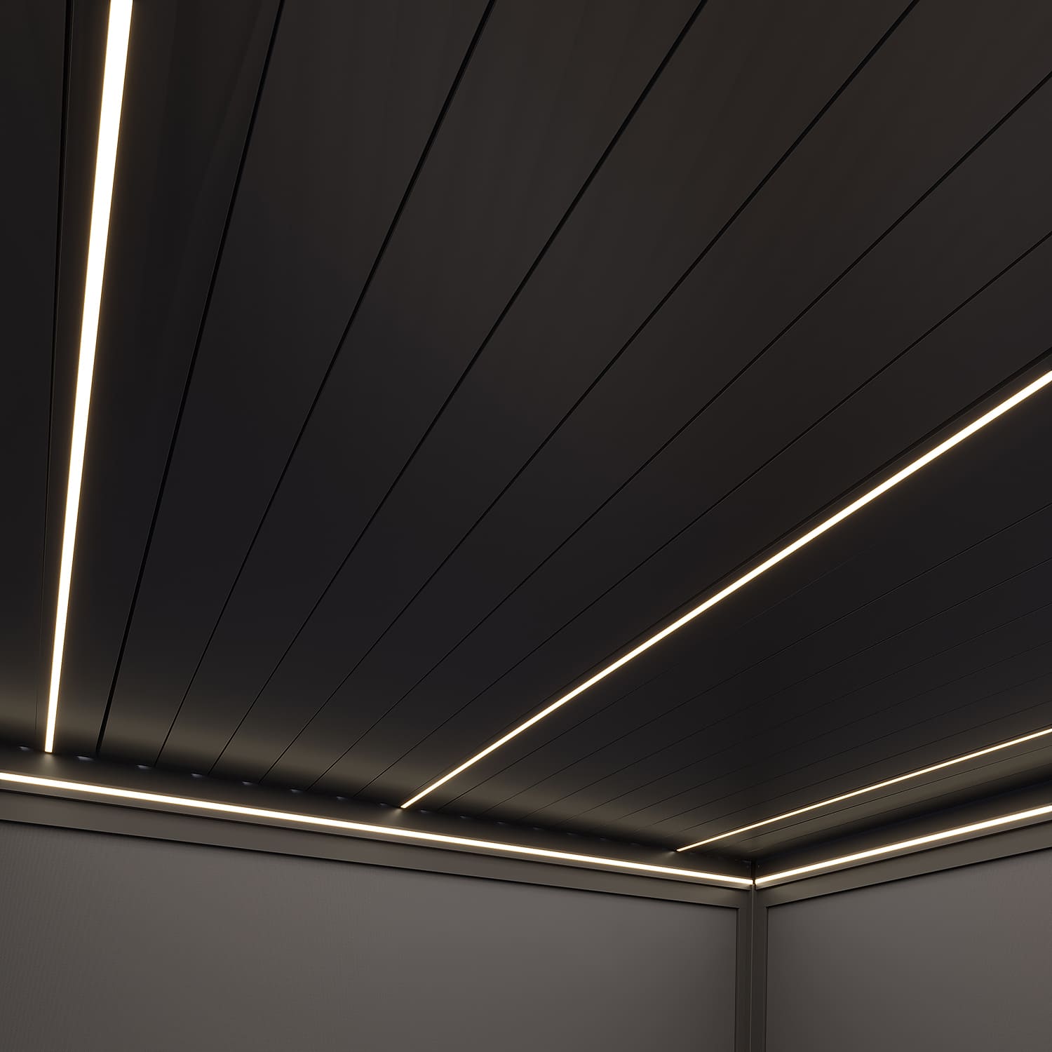 Orion Prestige elektrische overkapping E-LED - 360 x 400 - antraciet - inclusief zonwering en LED verlichting