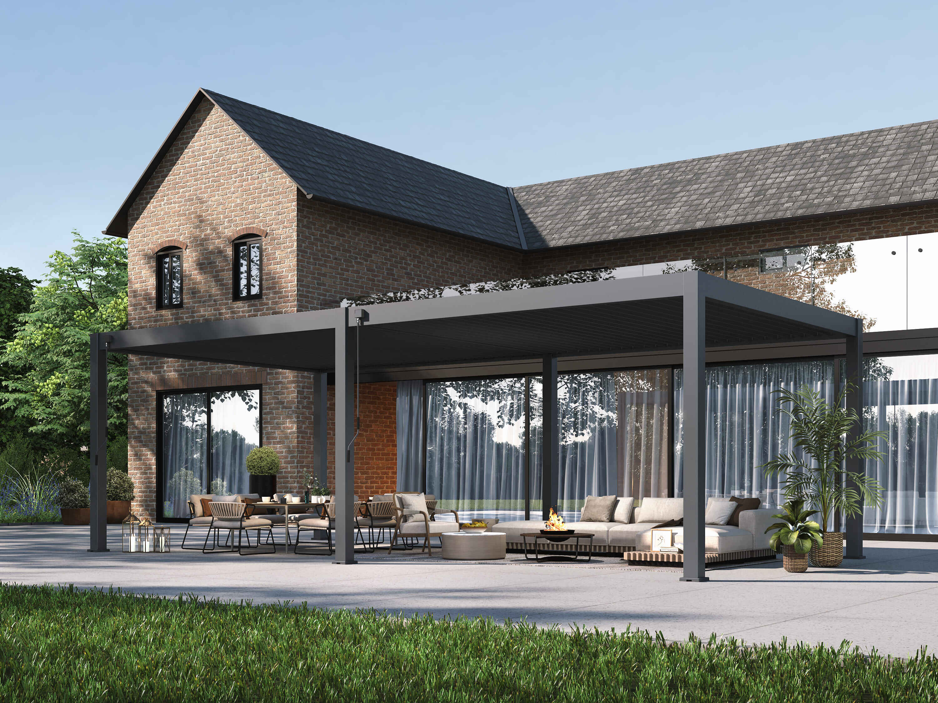 Orion Premium overkapping - 400x800 cm - Antraciet