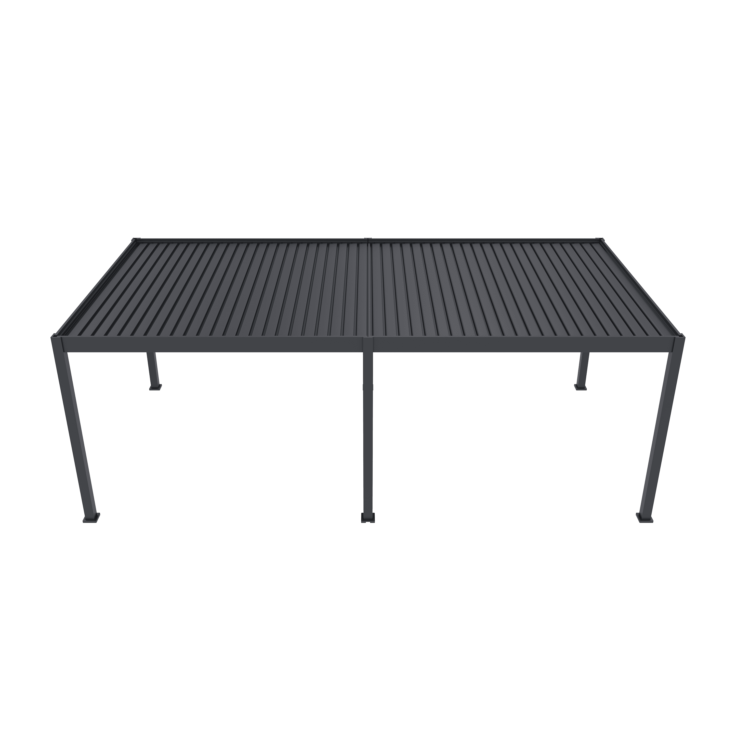 Orion Deluxe overkapping - E-LED - 360x720 cm - Antraciet - met elektrisch lamellendak en LED 