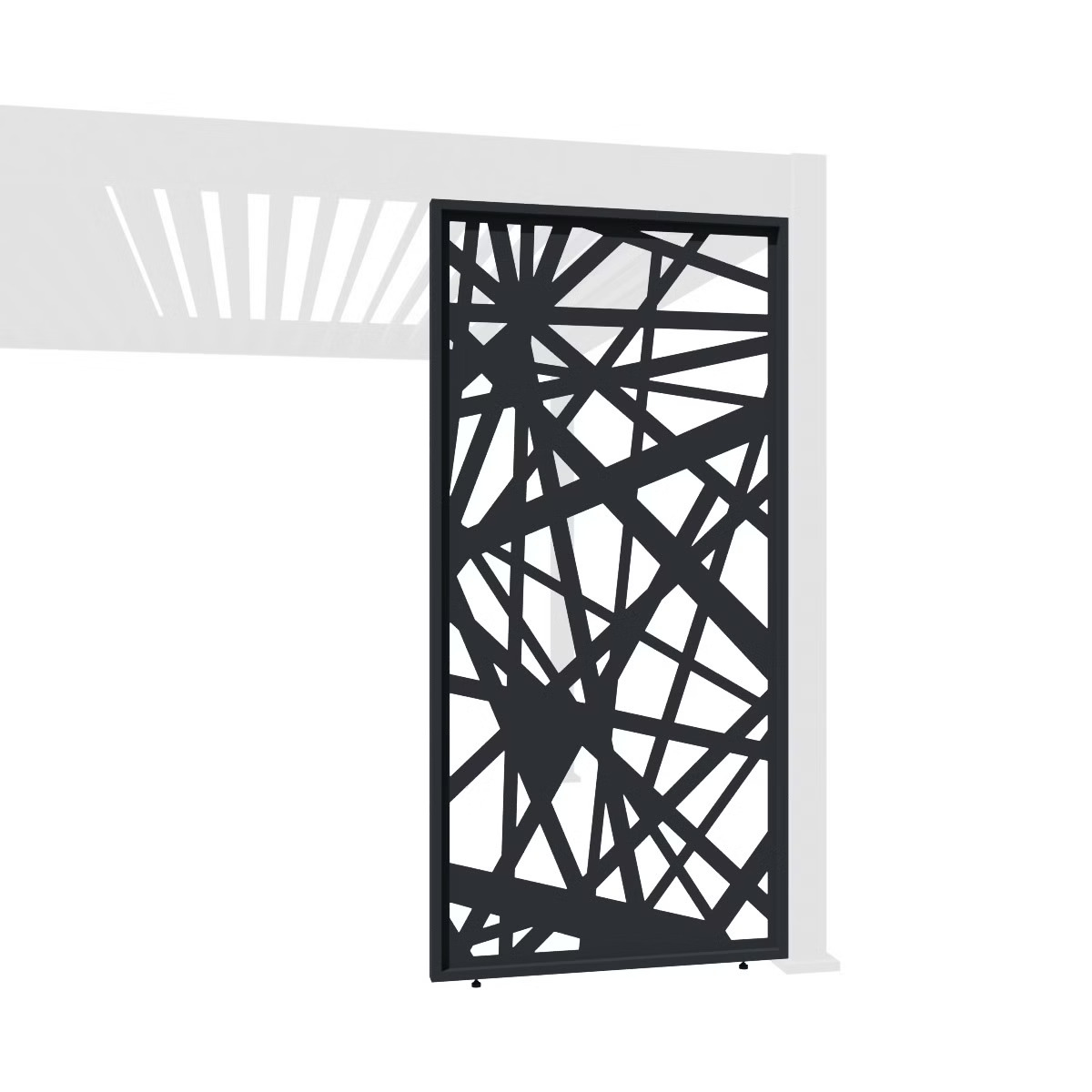 Orion shutterpaneel - Vast - abstract-design - 93 cm - Voor 3 meter zijkant - Wit
