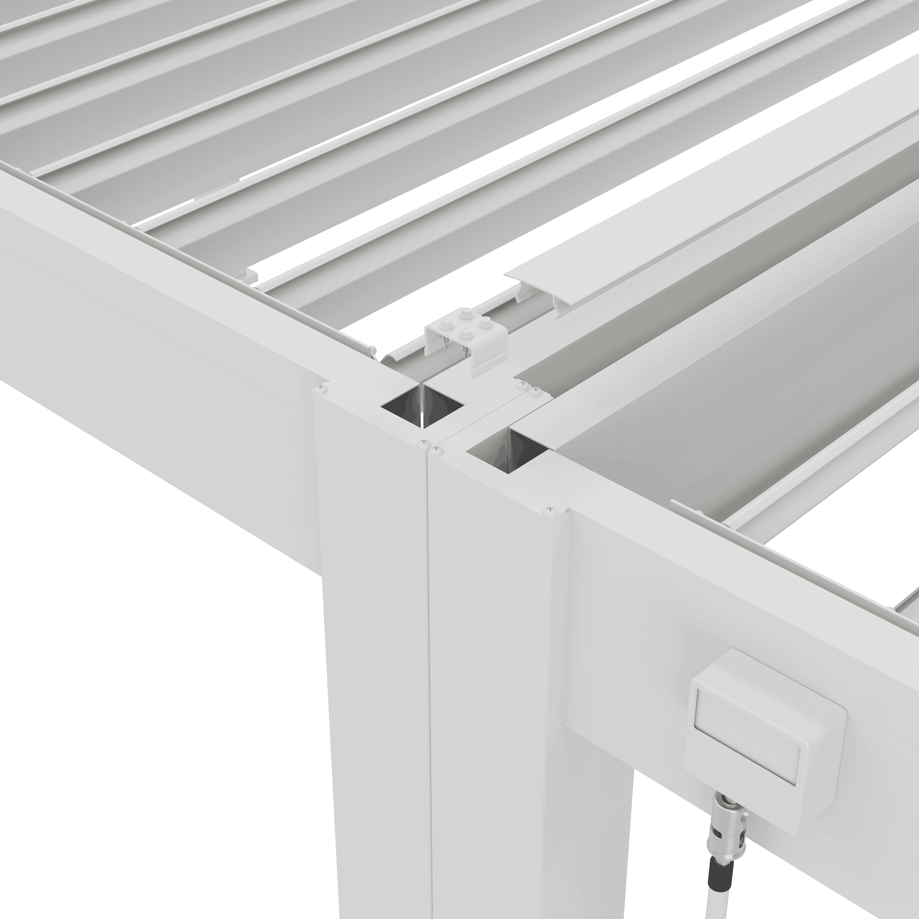 Orion verbindingsset - 360 cm -  Voor 3,6 meter zijkant - Wit