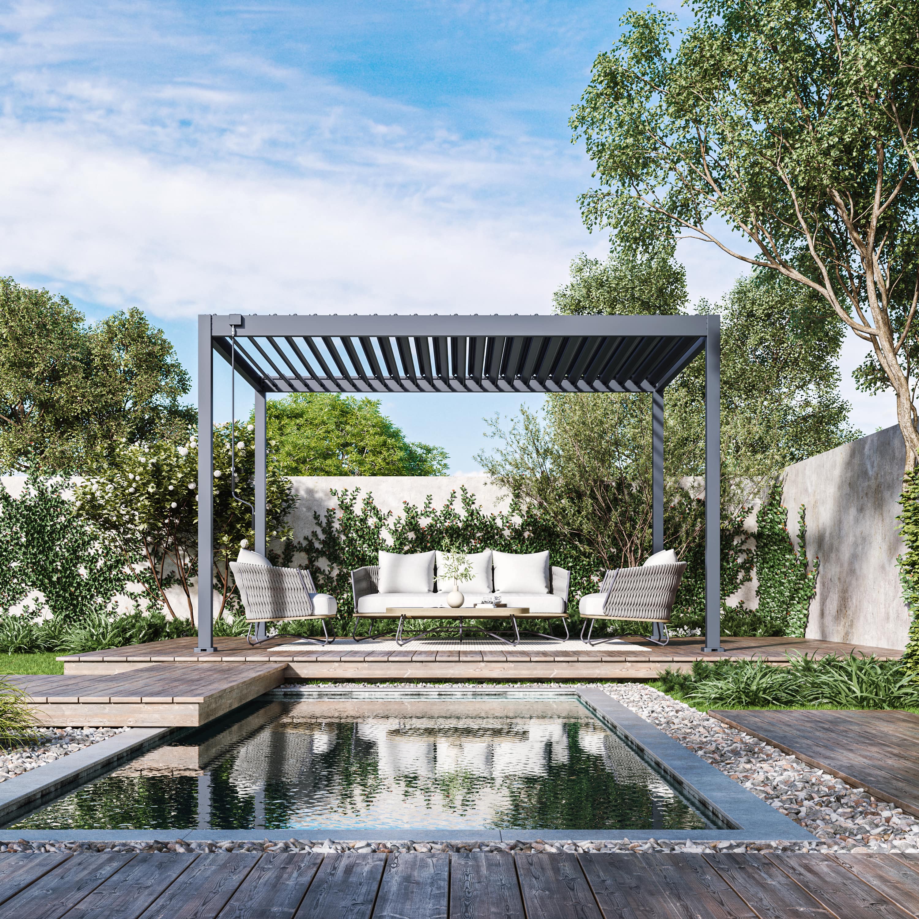 Orion Eco overkapping - 300x400 cm - Antraciet