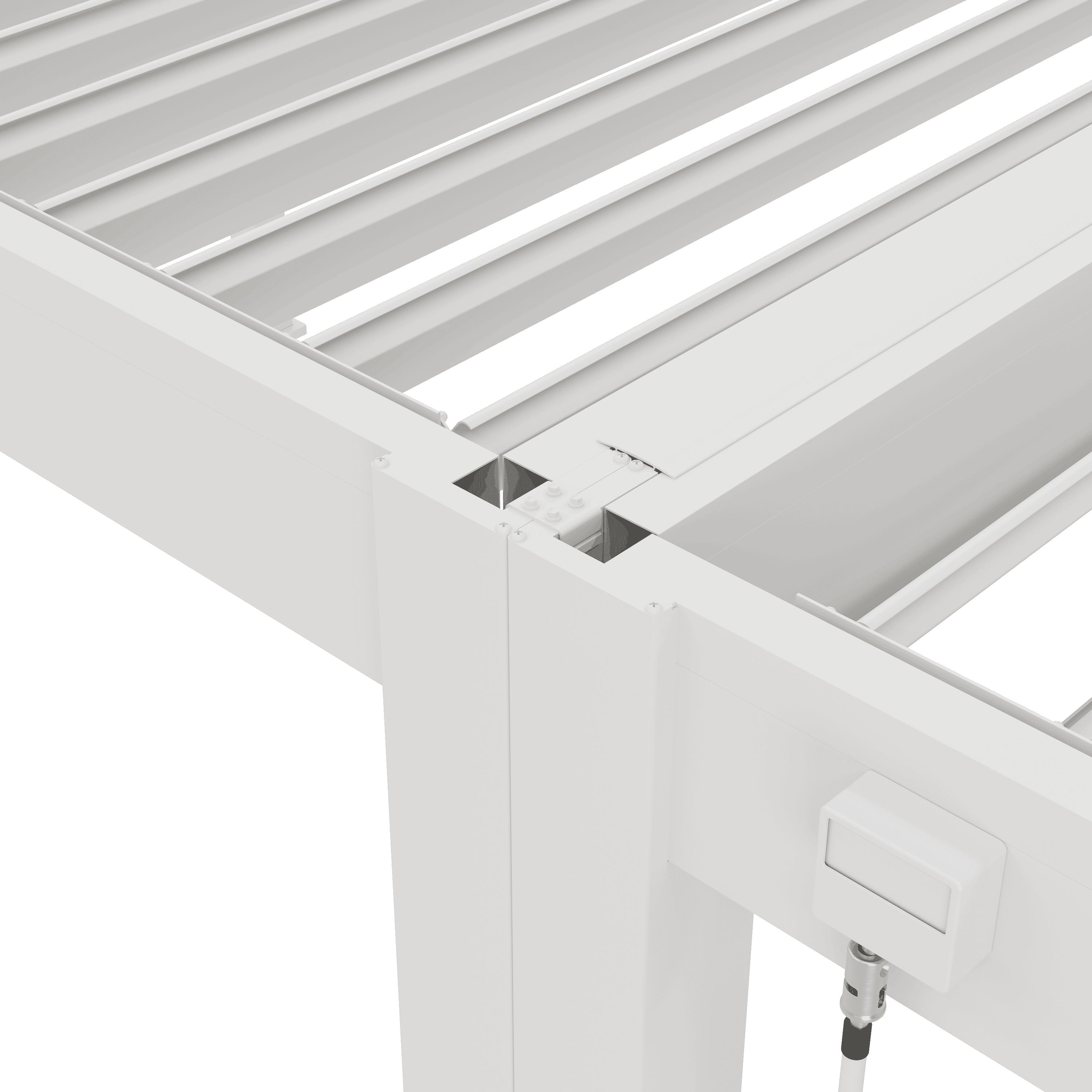 Orion verbindingsset - 360 cm -  Voor 3,6 meter zijkant - Wit