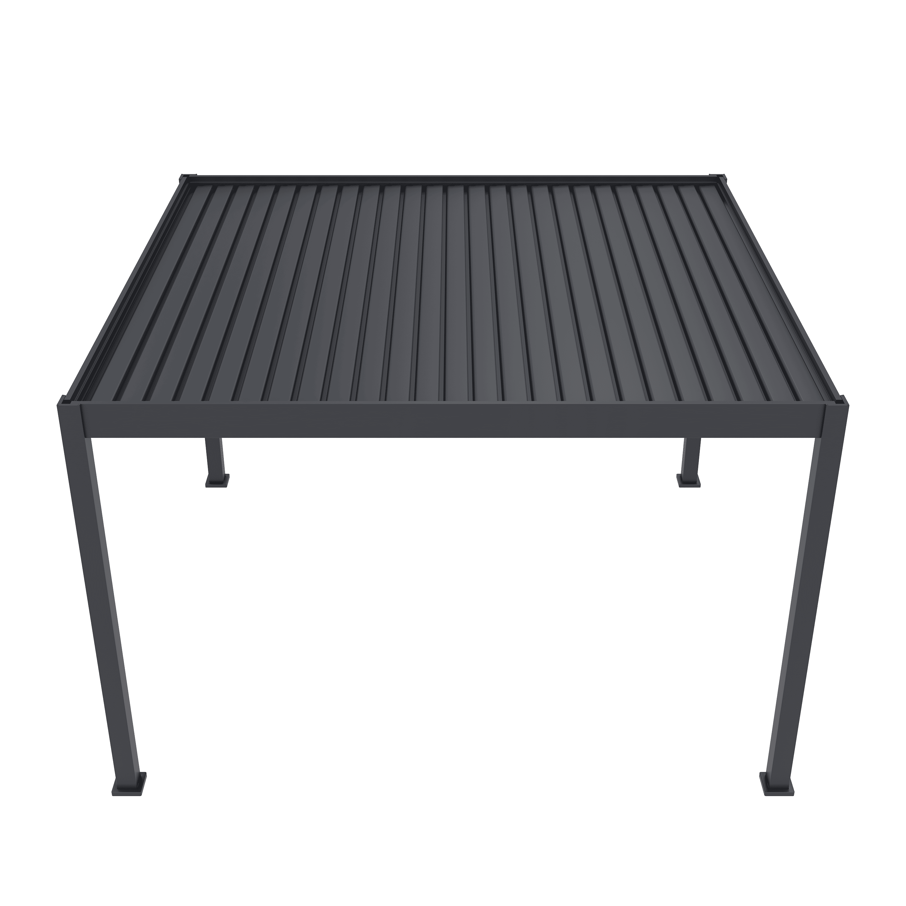 Orion Deluxe overkapping - E-LED - 360x400 cm - Antraciet - met elektrisch lamellendak en LED 