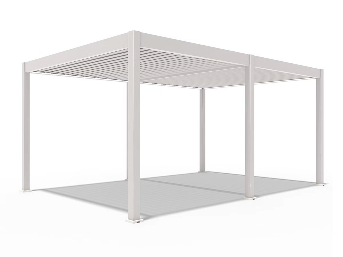 Orion Deluxe overkapping - E-LED - 360x530 cm - Kiezelgrijs - met elektrisch lamellendak en LED 