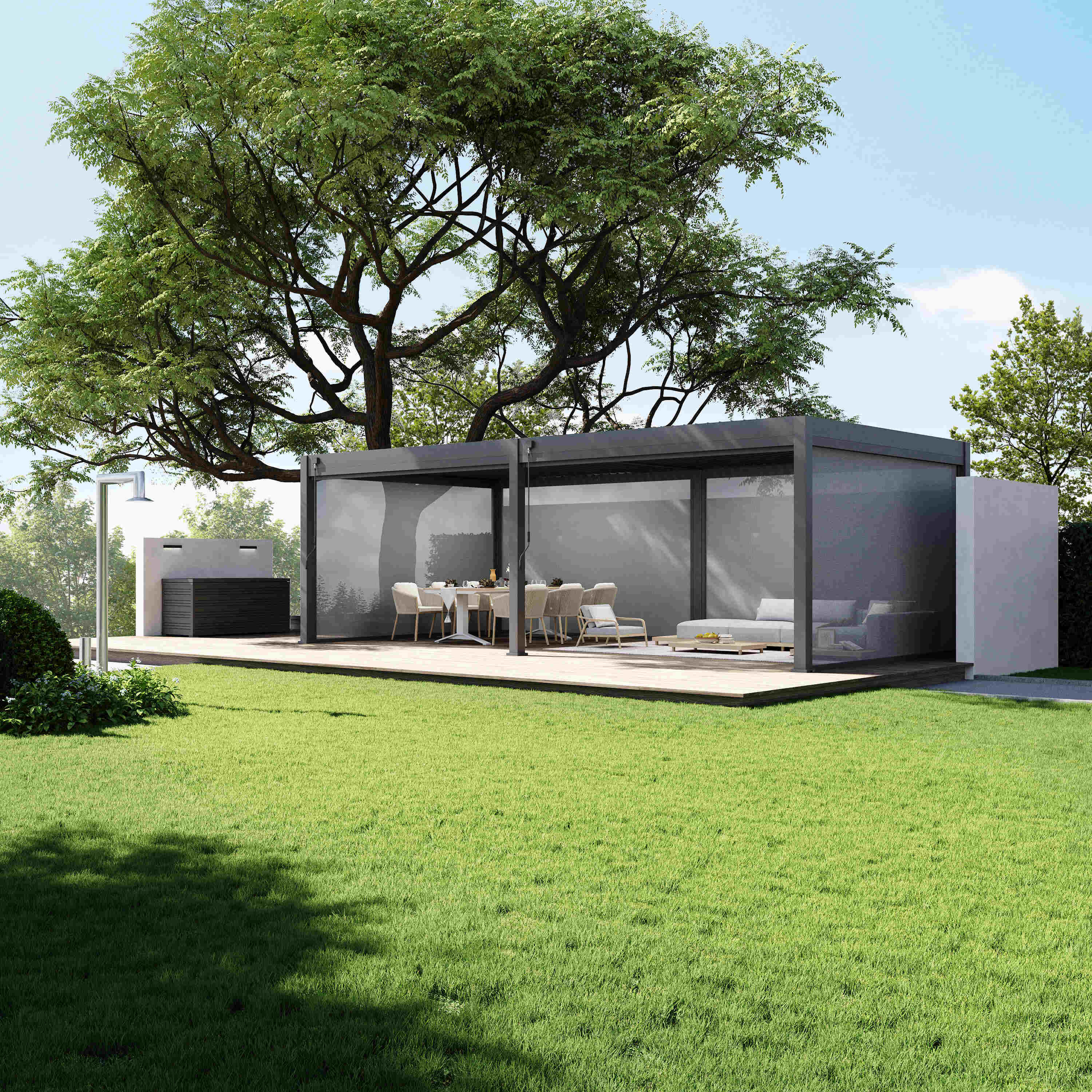 Orion Premium overkapping - 400x800 cm - Antraciet