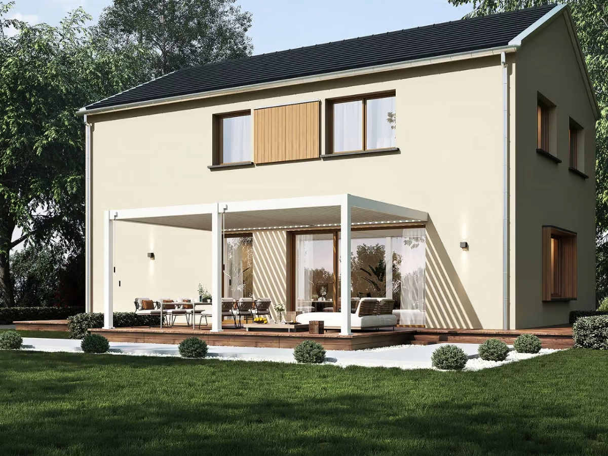 Orion Deluxe overkapping - Muurbevestiging - 360x530 cm - Wit