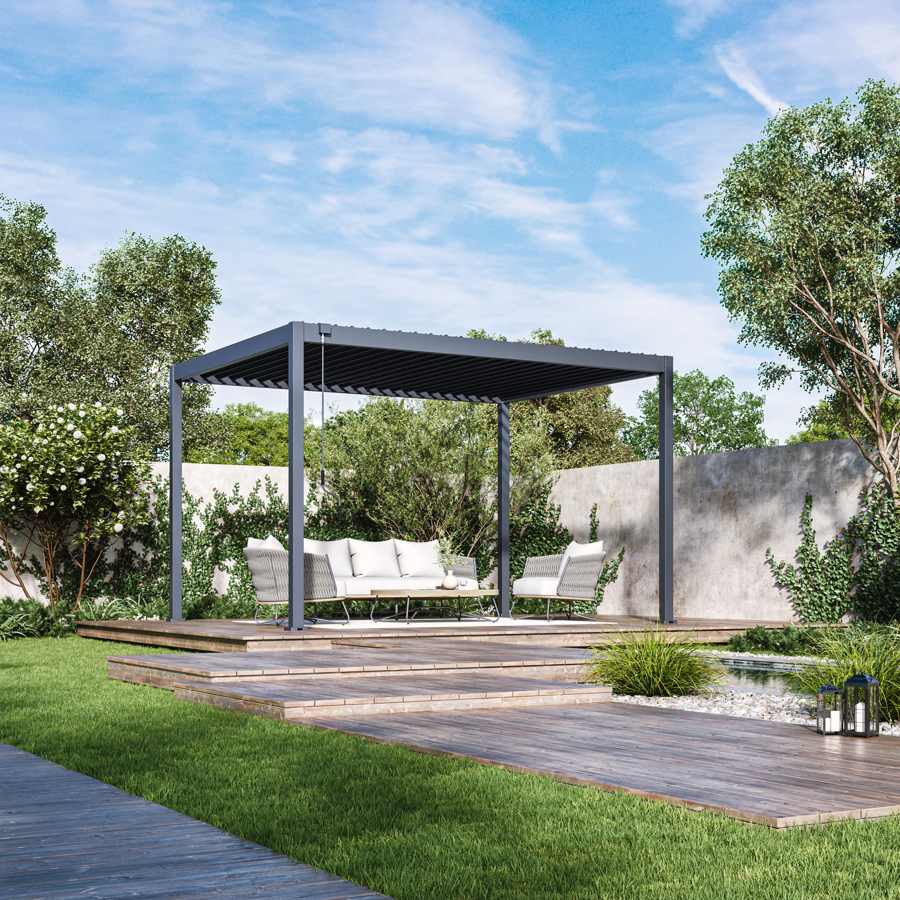 Orion Eco overkapping - 300x400 cm - Antraciet