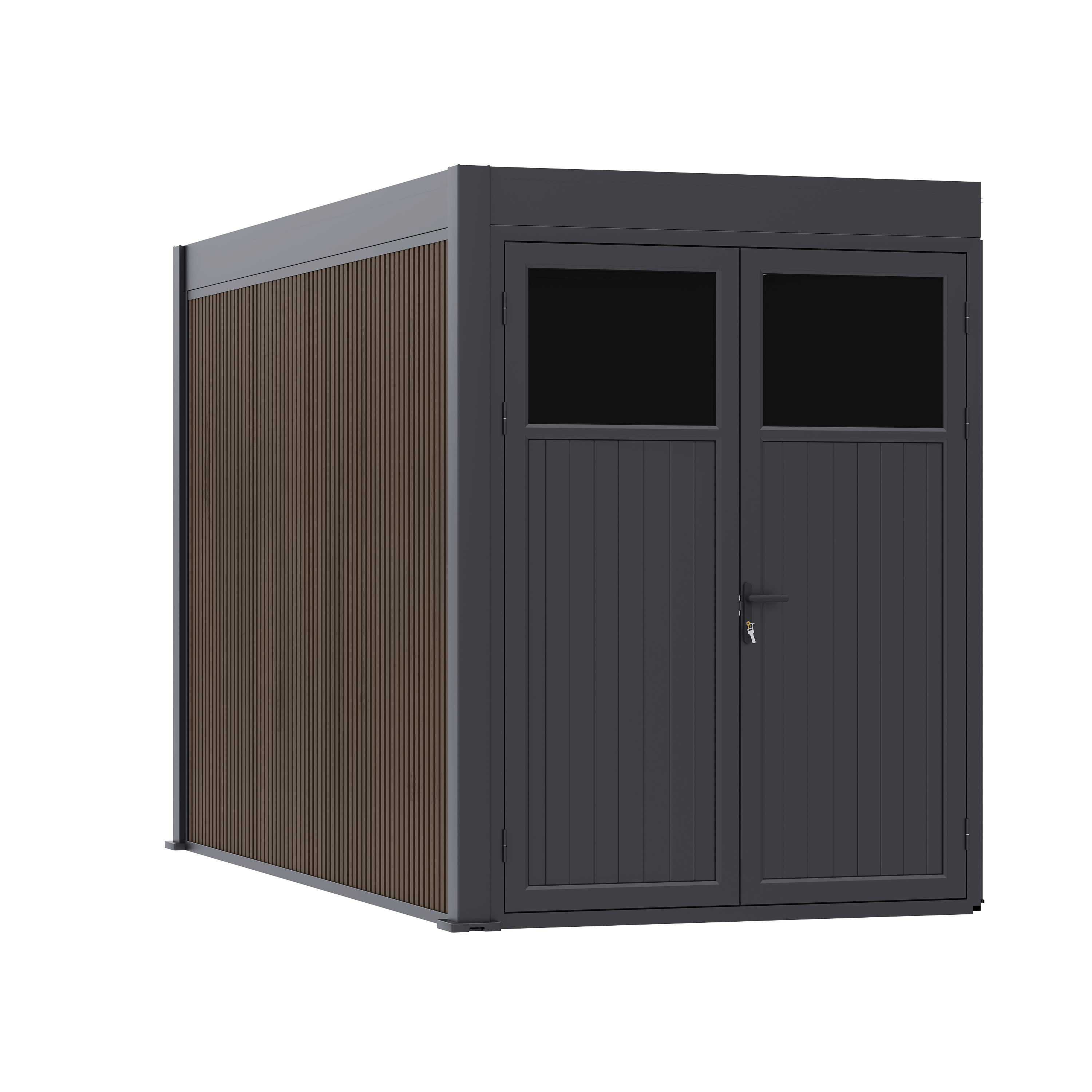 Orion opbergmodule - 400 cm - Antraciet / Wood