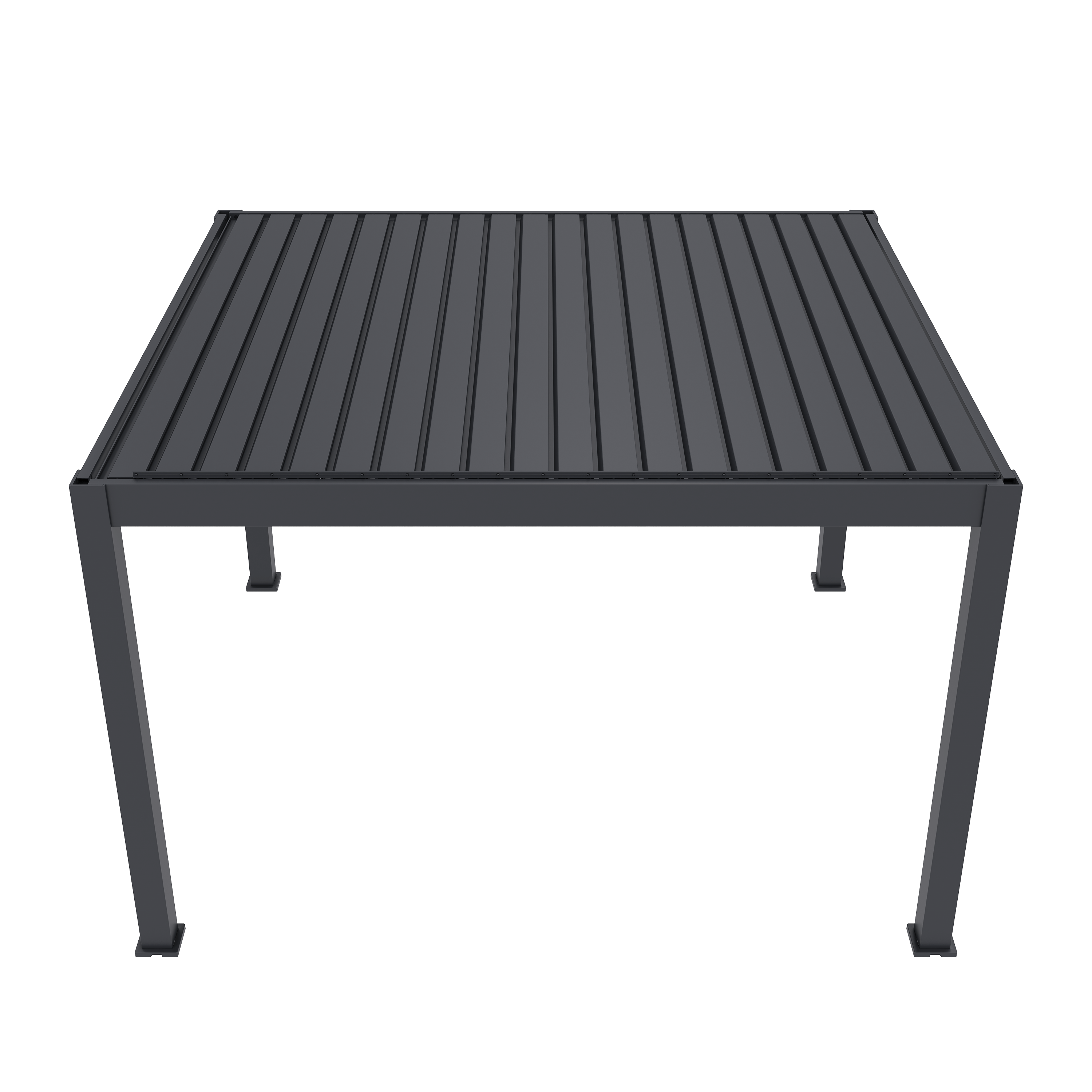 Orion Prestige overkapping - E-LED met elektrisch lamellendak en LED verlichting - 360x400 cm - Antraciet