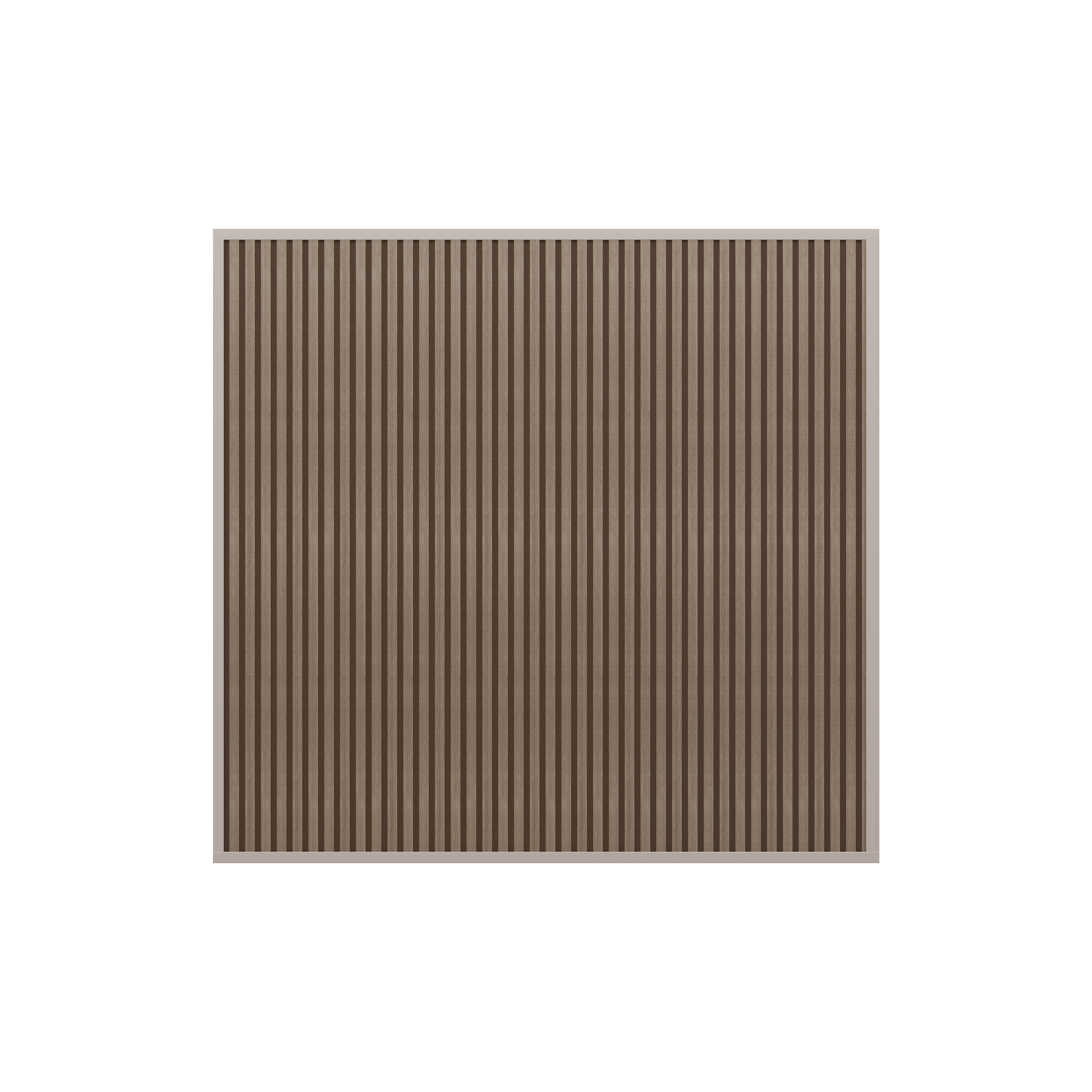 Orion composietwand - 265x236 cm - Voor 2,65m kant - Kiezelgrijs/Teak
